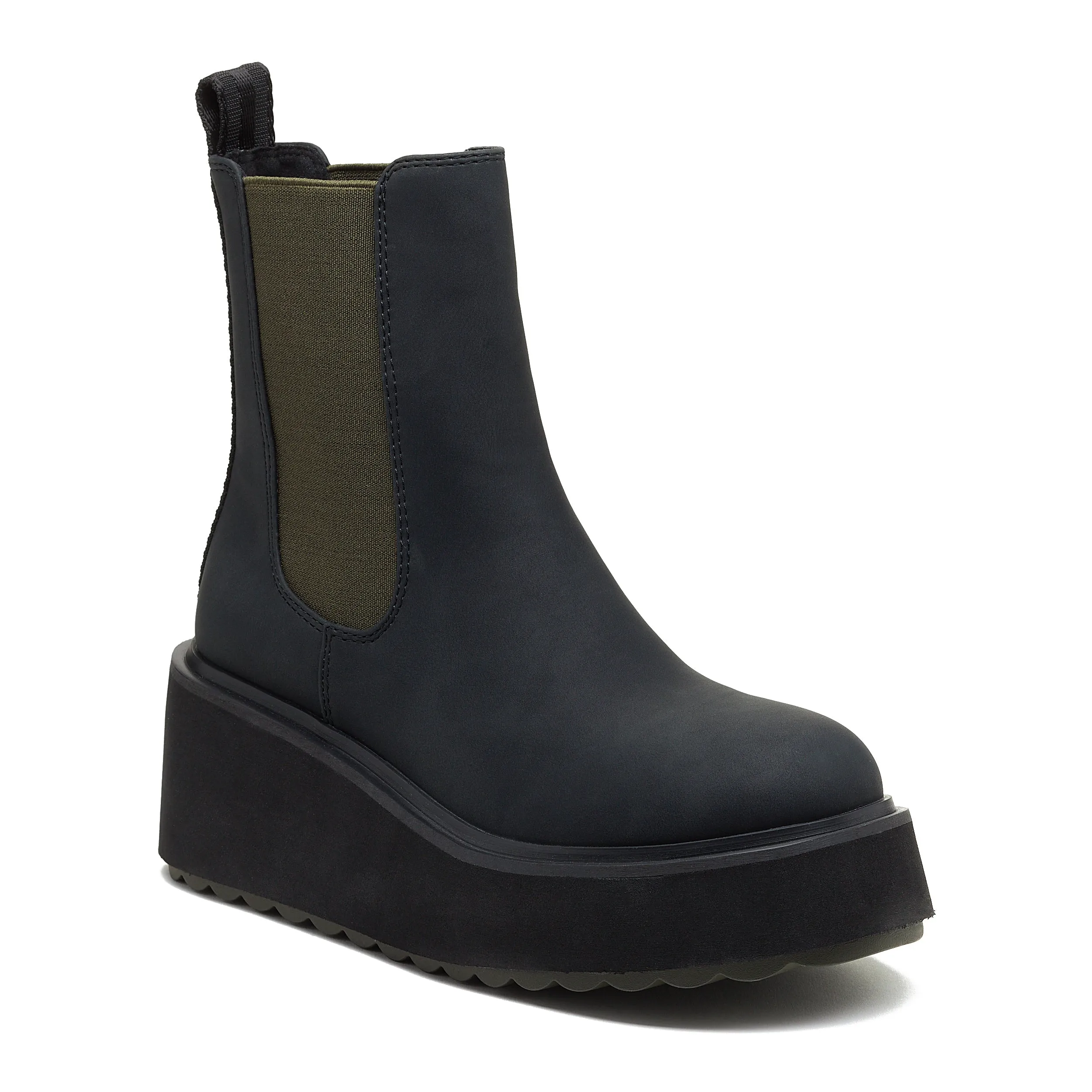 Heyday Black Platform Chelsea Boot