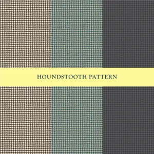 Houndstooth Repeat Pattern in 3 Colors