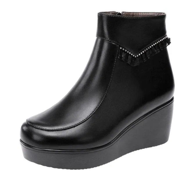 Jimena Women's Black Platform Ankle Boots