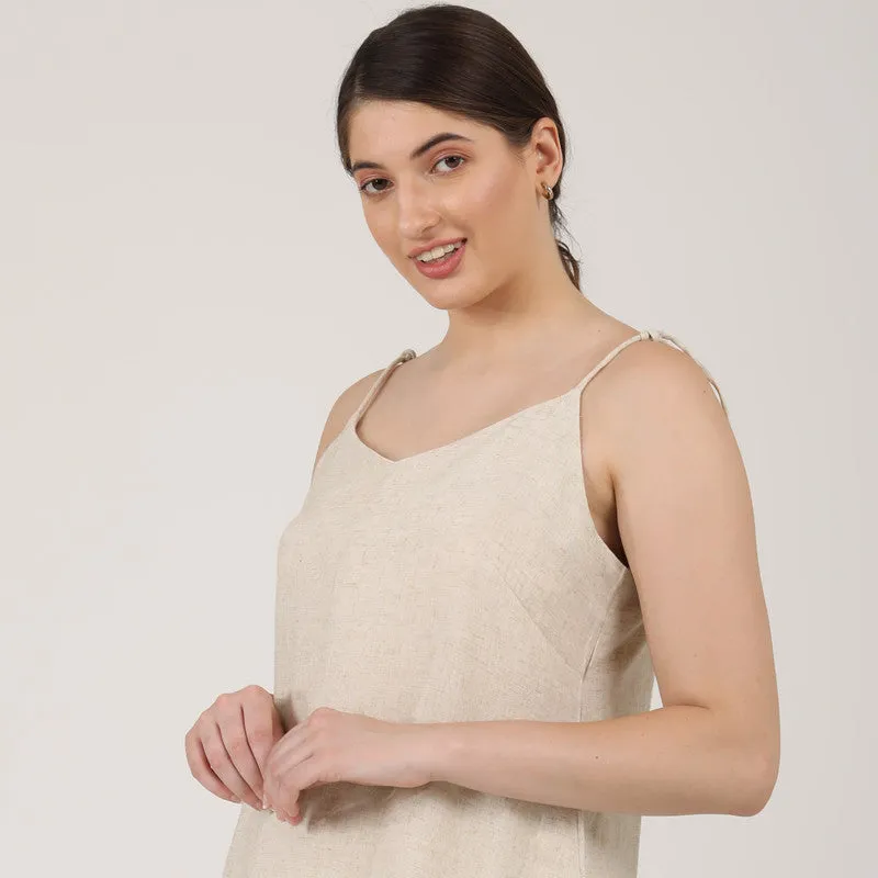 Linen Slip Top for Women | Beige