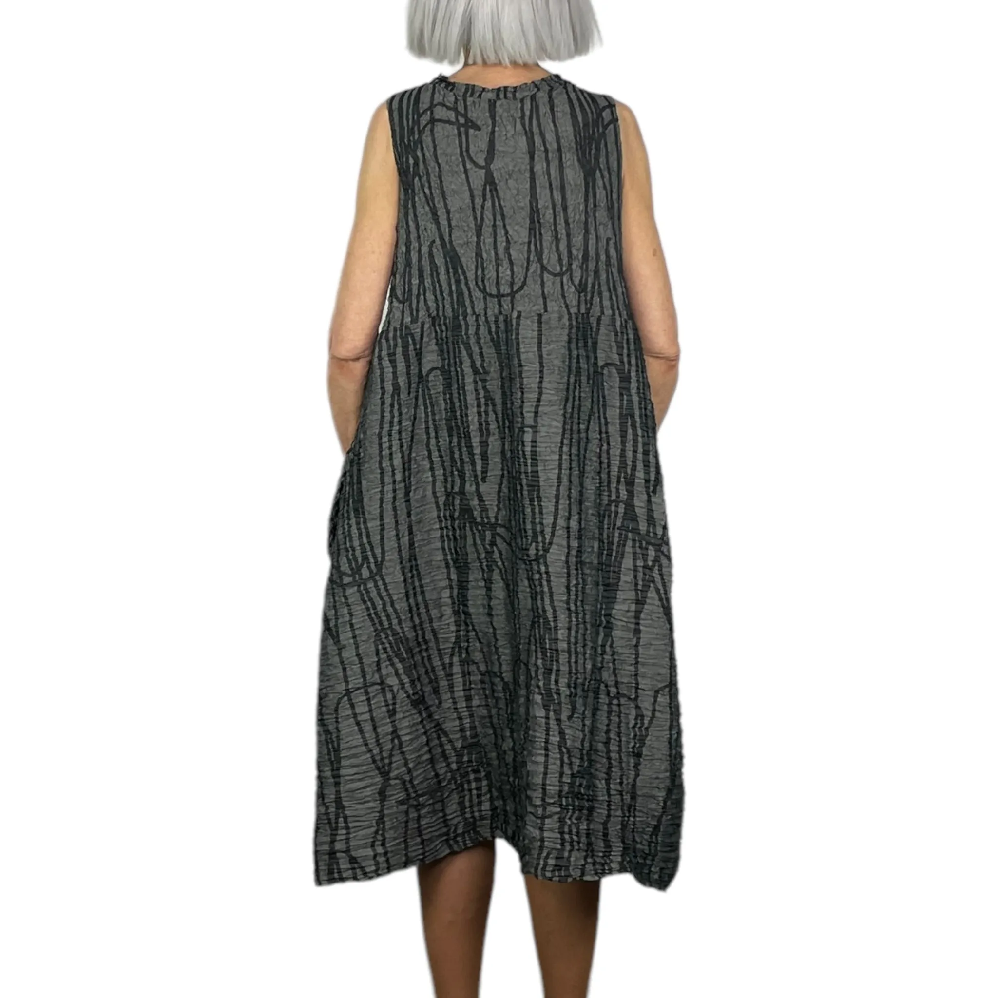 LINES PRINT TANK DRESS