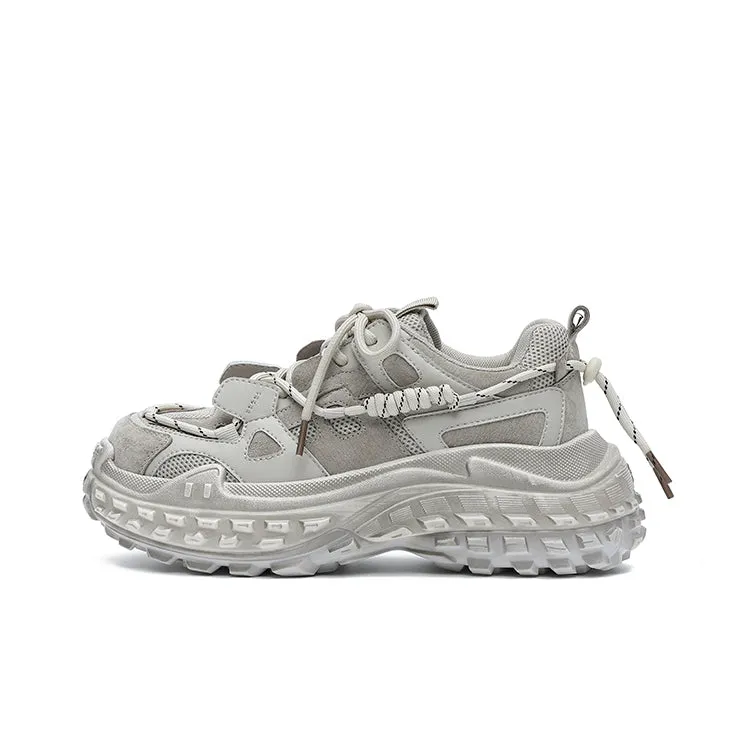 Masoomake women's chunky sneakers, gypsum white