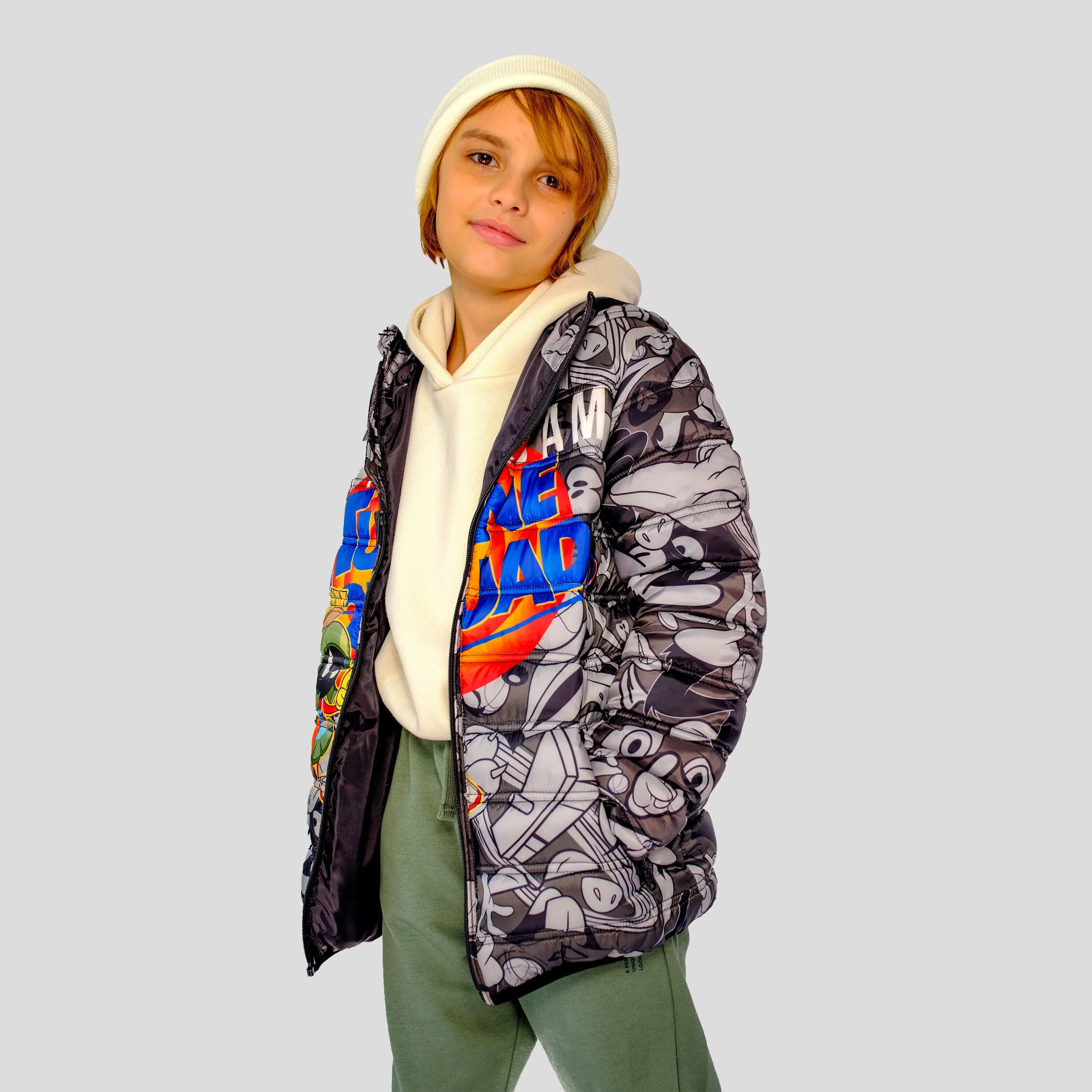 Members Only Boy's Packable Tune Squad Midweight Jacket