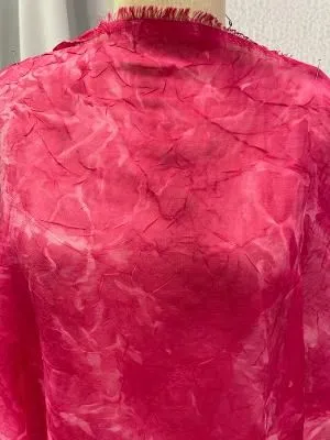 Poly Chiffon Cracked Ice Textured - Fuchsia