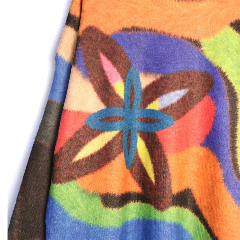 Pre Order:  Multicolor Floral Knit Sweater