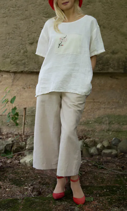 Relaxed Fit  Linen Pants