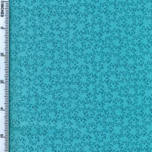 Stof Fabrics Gradiente Irregular Figures on Turquoise Cotton Prints