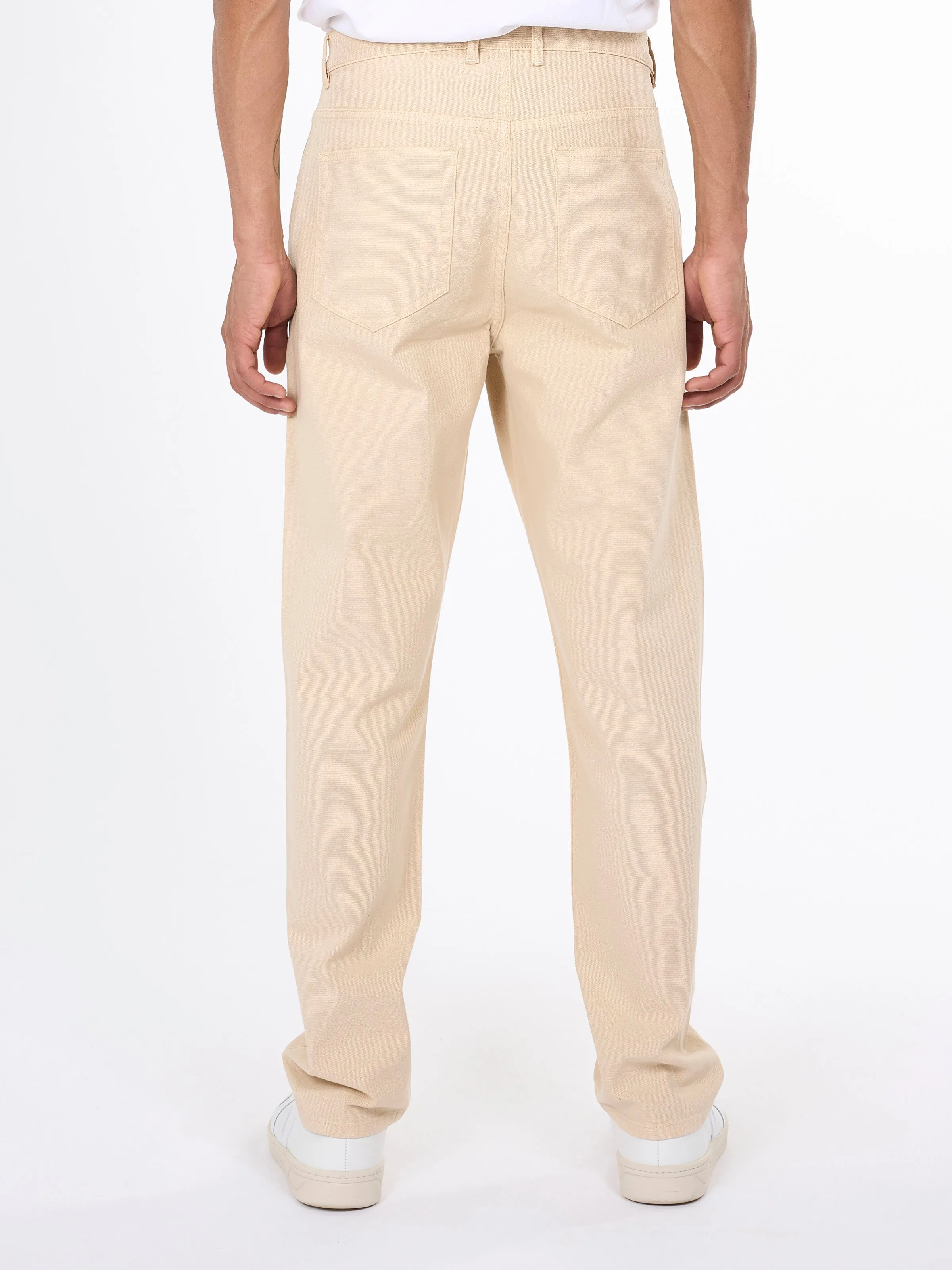 TIM 5-pocket canvas relaxed fit pant - Safari