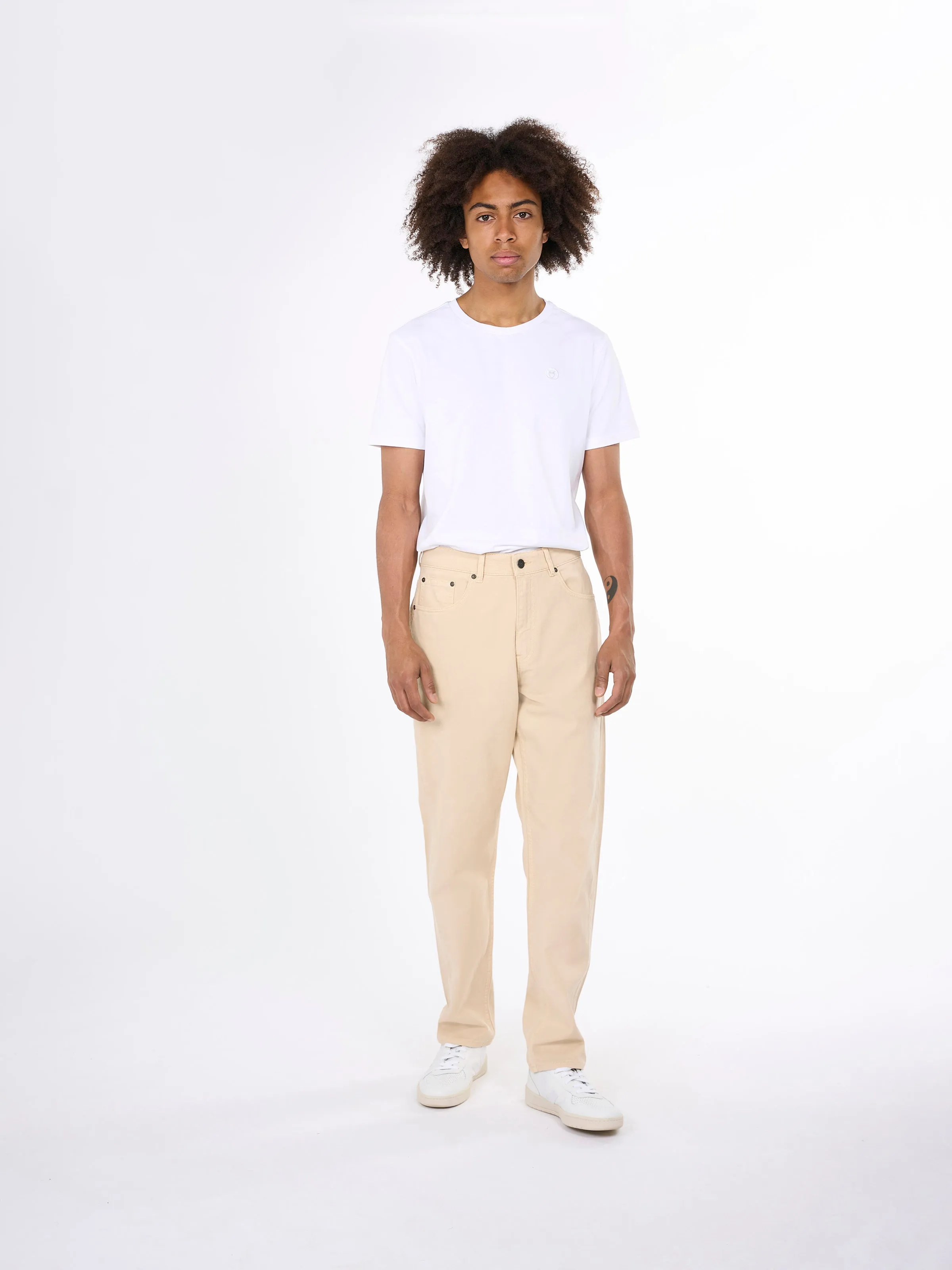 TIM 5-pocket canvas relaxed fit pant - Safari