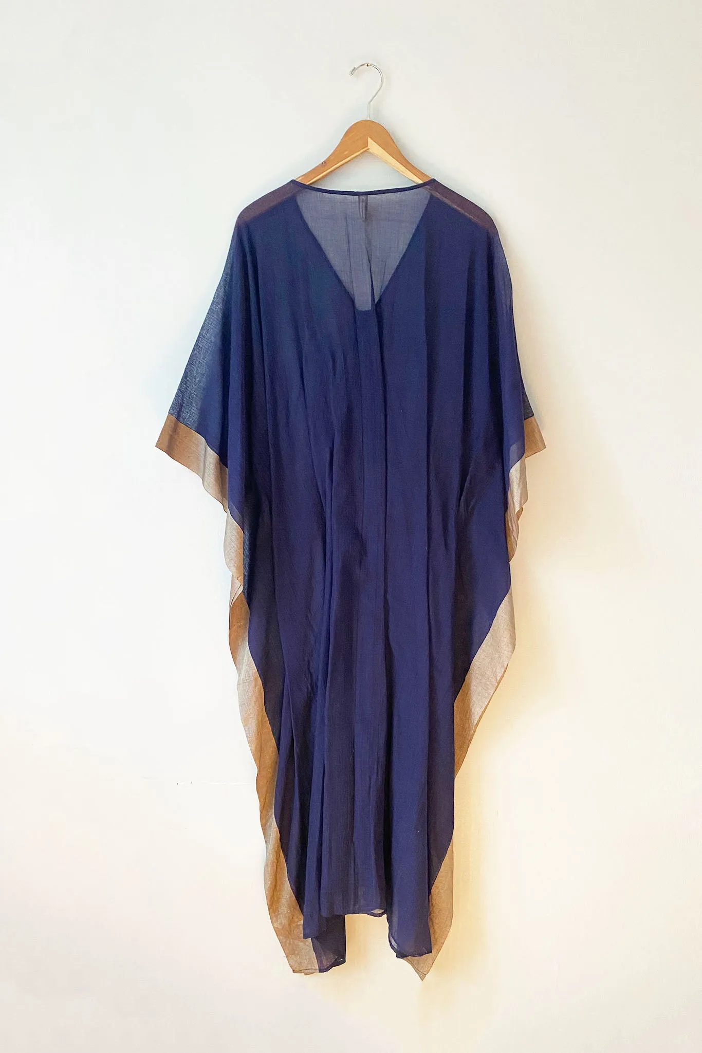 Two New York V Caftan - Navy/Silver