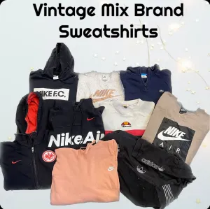 Vintage Branded Sweatshirts Embroidered logos including Nike and Adidas