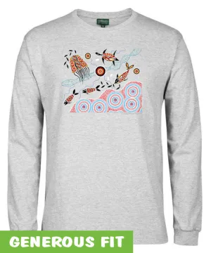 Water Dreaming Longsleeve T-Shirt by Wayne Thomas Maynard (Snow Marle)