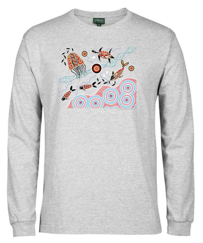 Water Dreaming Longsleeve T-Shirt by Wayne Thomas Maynard (Snow Marle)