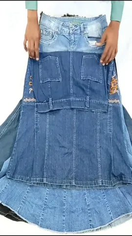 Y2k unique and embrodered denim maxi skirts